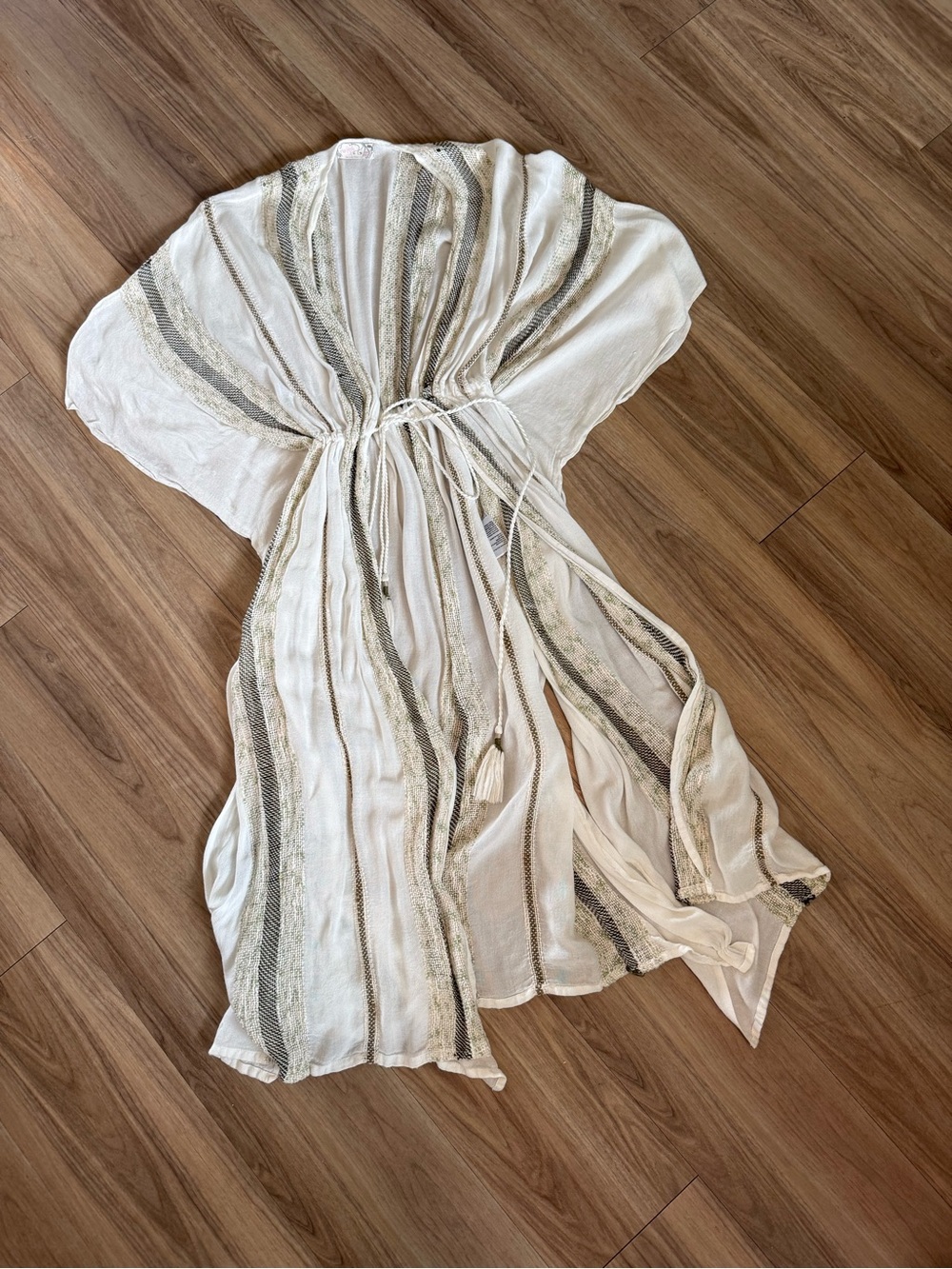 Free People Ivory Crochet-Trim Beach Cover-Up